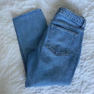 Light-Washed Topshop High-Waisted Straight-Leg Jeans
